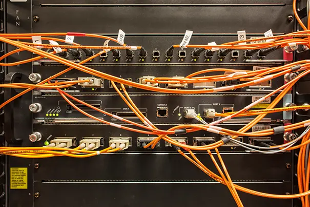 Network switch and cabling supporting a secure Teams Room deployment