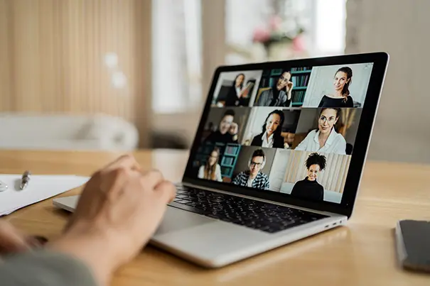 Small huddle room set up for a quick video conferencing call